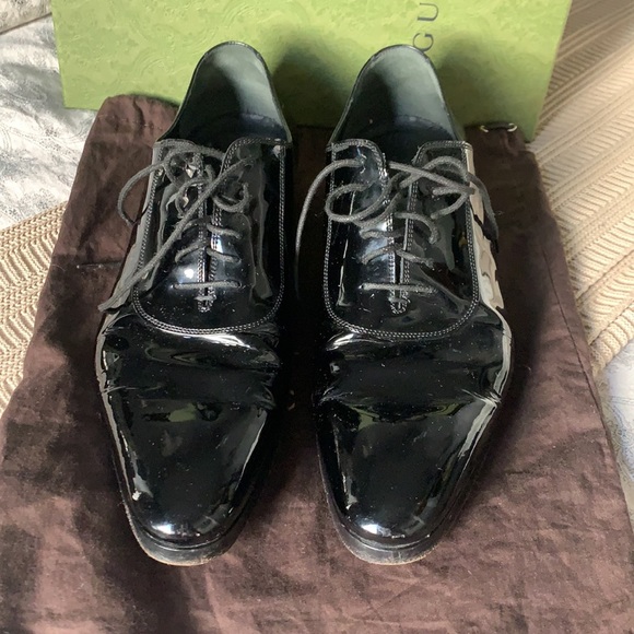 Gucci black patent leather dress shoe Oxford - Picture 2 of 11